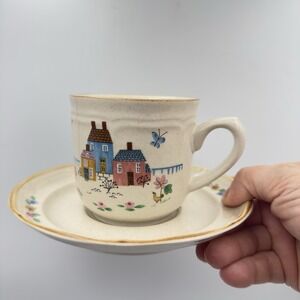 International Stoneware TABLEWORKS HEARTLAND Cup and Saucer Sets Japan 2 Sets